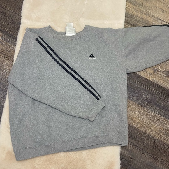 adidas Tops - 2000's Adidas Crewneck Grey  Sweatshirt Size Small